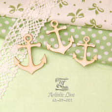 Набор чипбордов, Якоря, 3 шт., 9х4,5 см, Artistic Line