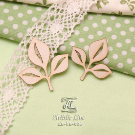 Чипборд, Листики 2 шт., 3х3 см, Artistic Line
