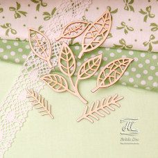 Набор чипбордов, Листья, 7 шт., 9,5х7 см, Artistic Line
