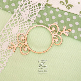 Чіпборд, Вензель круглий, 7,5х3 см, Artistic Line