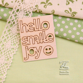Набор надписей hello, smille, joy, 5,5х4,5 см, Artistic Line
