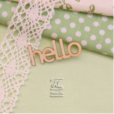 Чипборд, надпись hello, 4 см, Artistic Line