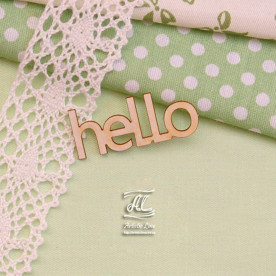 Чіпборд, напис Hello, 4 см, Artistic Line