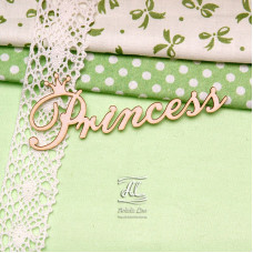 Чіпборд, напис Princess середній розмір, 9 см, Artistic Line