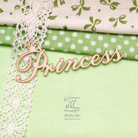 Чипборд, надпись Princess средний размер, 9 см, Artistic Line