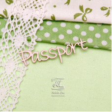 Чипборд, надпись Passport, 5 см, Artistic Line