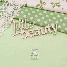 Чіпборд, напис Little beauty, 7 см, Artistic Line