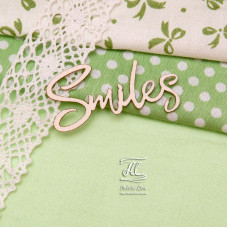 Чіпборд, напис Smiles, 5 см, Artistic Line