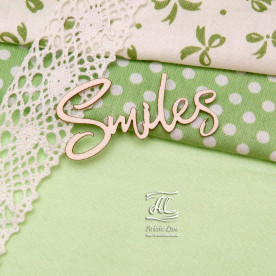 Чіпборд, напис Smiles, 5 см, Artistic Line