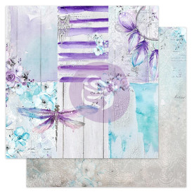 Двусторонняя скрапбумага Dragonfly Bliss - Aquarelle Dreams, 30х30 см, Prima