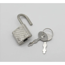 Замочек и ключ для альбома, шкатулки, цвет никель, 30*18 мм