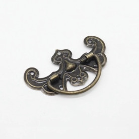 Ручка декоративна металева, бронза, 44х25 мм