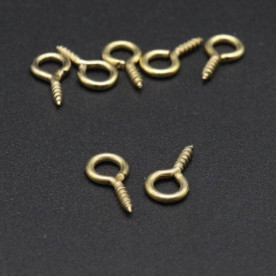 Набор крючков с кольцом, 10 шт, золото, 13х7 мм