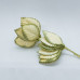 Набір листочків троянди блідо-зеленого кольору, 4 см, 10 шт