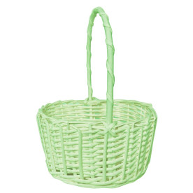 Кошик з лози плели, 20х27 см, салатовий