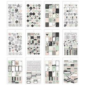 Набір наклейок Beautiful Mini 10x15 см 12 аркушів, 559 од., Carpe Diem Simple Stories