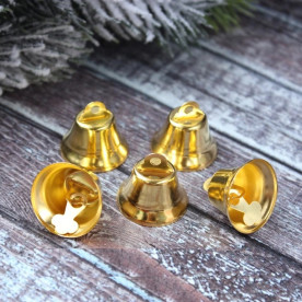 Колокольчик металлический, цвет золото, 1 шт, 26 мм