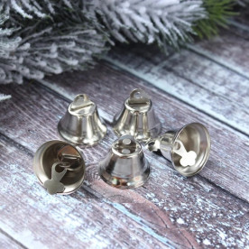 Колокольчик металлический, цвет серебро, 1 шт, 26 мм