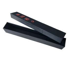 Коробка для поясу, картон, чорний колір, 42х6х5 см