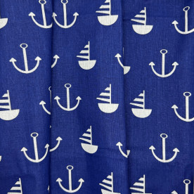 Бавовна Морська синя, 50х50 см, щільність 120 г/м2
