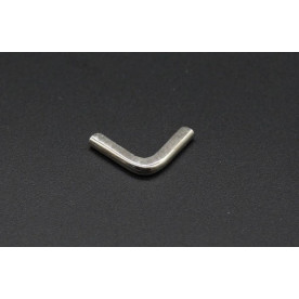 Металевий куточок для папок і альбомів, нікель, 17х2мм, 1 од.