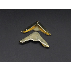 Куток для блокнотів та альбомів. Колір золото. 35х5мм, 1од.