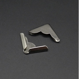 Куток для блокнотів та альбомів, колір нікель, 24х4мм, 1шт.