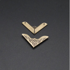 Уголки металлические фигурные для альбомов, 24х24х3 мм, 4 шт.