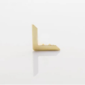 Уголок металлический для блокнотов и альбомов, цвет золото, 1 шт, 25х25х7мм