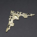 Куточок металевий фігурний декоративний, колір золото, 1 шт,  40х40мм