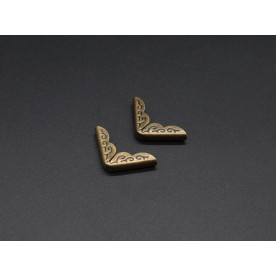 Уголок для альбомов, 20х4 мм, старая латунь, 1  шт