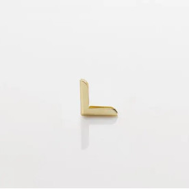 Металический уголок для альбомов, 1 шт, цвет золото, 15х3,5мм