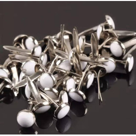 Набор брадсов, глазированные, белый, 10шт, 5мм