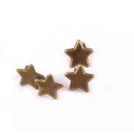 Набір брадсів, Зірочки, бронза, 10шт, 13мм