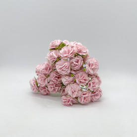 Набір квітів паперових гвоздик, світло-персиковий, розмір квітки 25 мм, 5 шт