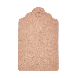 Тег з крафта з сердечком, 1 шт, 50x30x0,3 мм