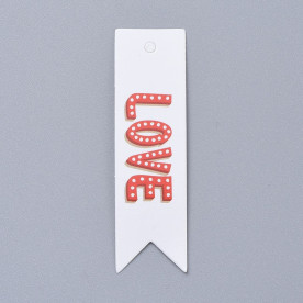 Тег, Прапорець Love, 1 шт, 6,9x2x0,04 мм