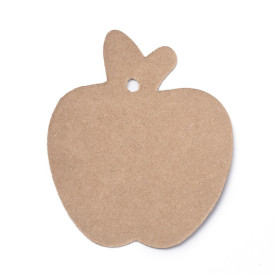 Тег, Яблуко, бежевий, 63,5x53x0,3 мм