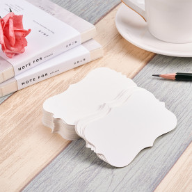 Тег ажурной формы, белый, 1 шт, 8,95x5 мм