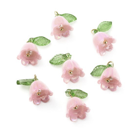 Підвіска Квітка рожева, 14 мм, 1 шт