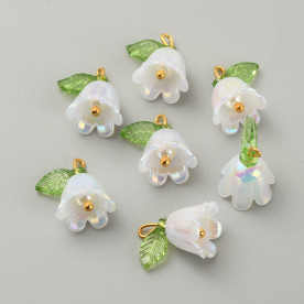 Підвіска Біла квітка, 14 мм, 1 шт