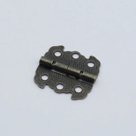 Петля фигурная для альбомов и шкатулок декоративная, 30х27 мм, цвет старая латунь