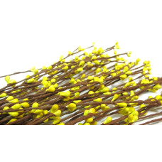 Весняна гілочка з бруньками, колір жовтий, 6 гілочок, довжина 38 см