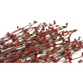 Весняна гілочка з бруньками, колір червоний, 6 гілочок, довжина 38 см
