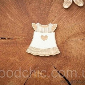 Чипборд, Платьице с сердечком, Woodchic