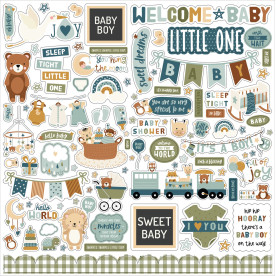 Набор наклеек Special Delivery Baby Boy 30х30 см Echo Park
