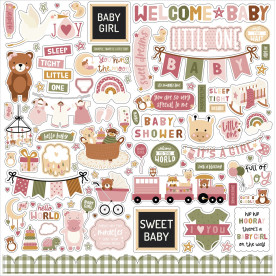 Набір наліпок Elements - Special Delivery Baby Girl 30х30 см Echo Park