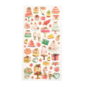 Набор эпоксидных наклеек Свадебное торжество, размер листа 18х9 см