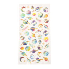 Набір епоксидних наклейок Космос, розмір аркушу 18х9 см