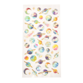 Набір епоксидних наклейок Космос, розмір аркушу 18х9 см